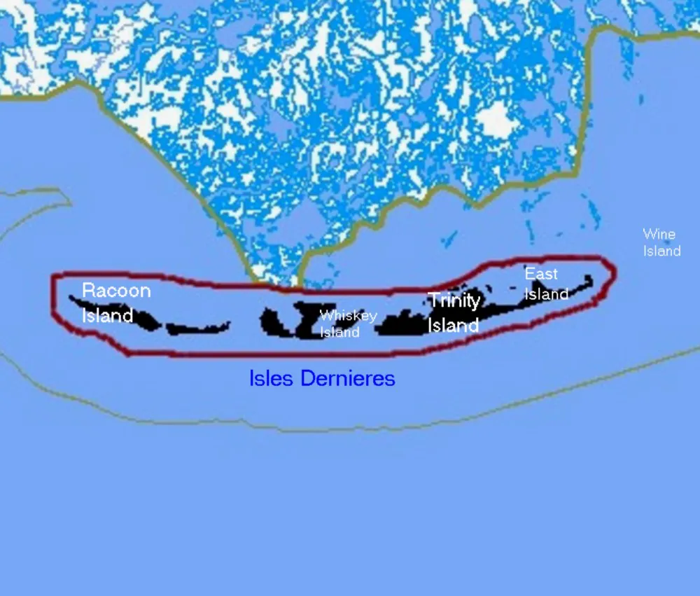 Map of Last Island before the 1856 hurricane