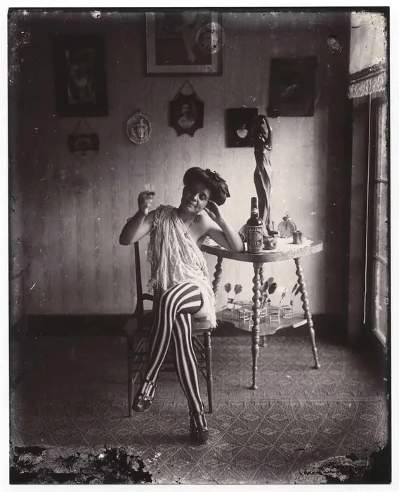 Portrait of a Storyville sex worker by E.J. Bellocq, 1912