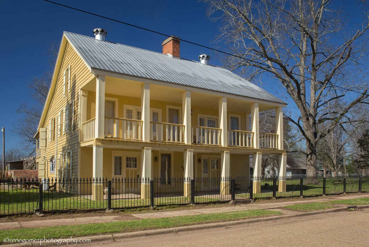 The Alexis Cloutier House in Cloutierville — built c.1809, home to Kate Chopin 1879-84. Burned October 1, 2008. The building standing here is a replica, 2019