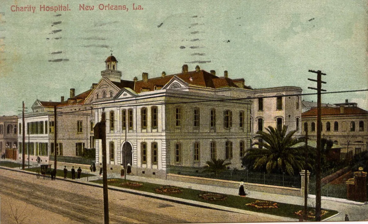 The previous Charity Hospital building, early 1900s