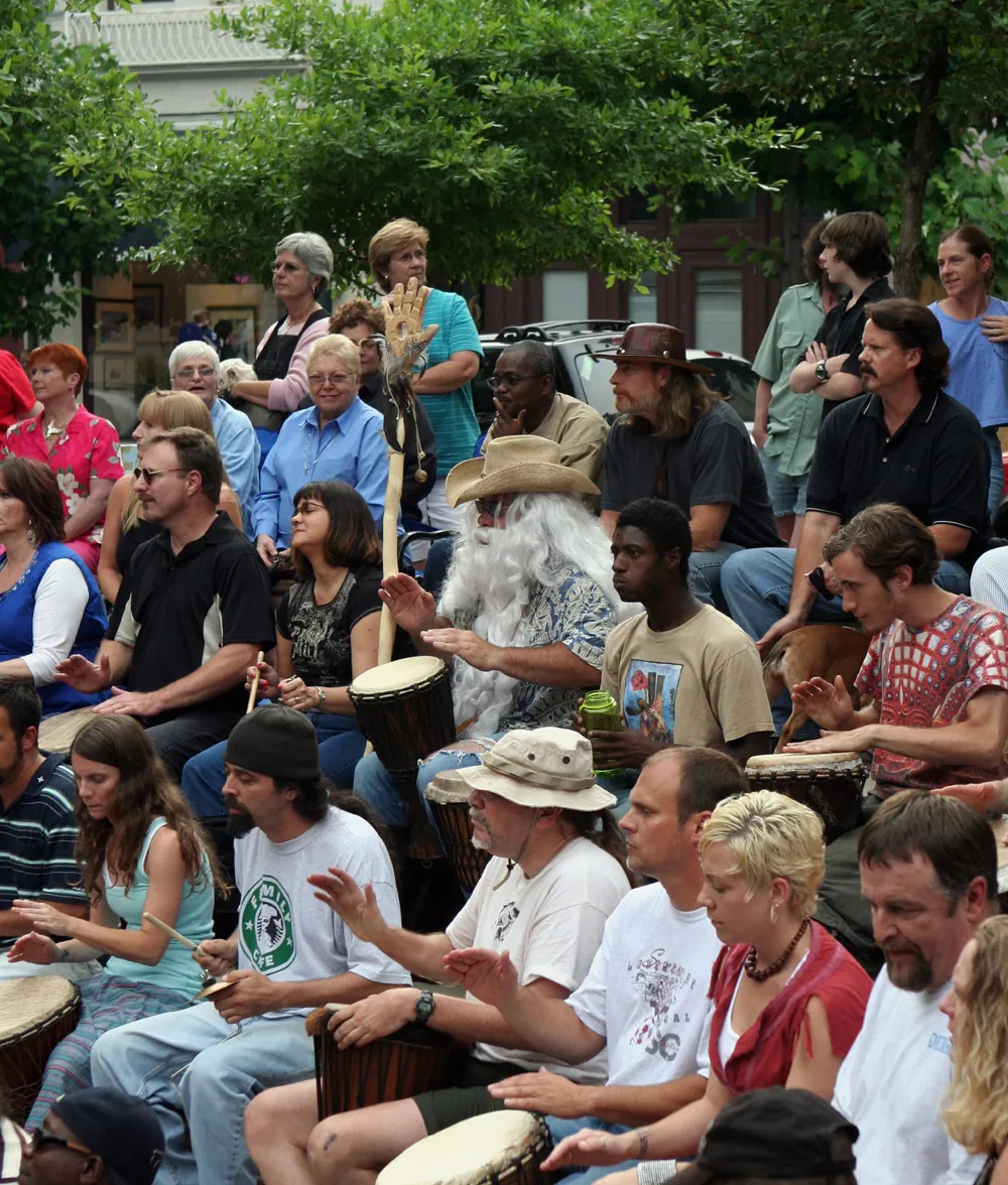 Asheville Drum Circle at Pritchard Park