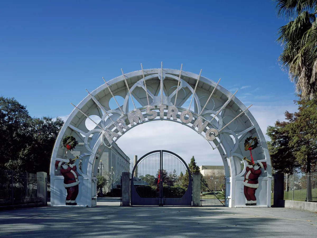 Armstrong Park — Louis Armstrong Memorial — historical photo