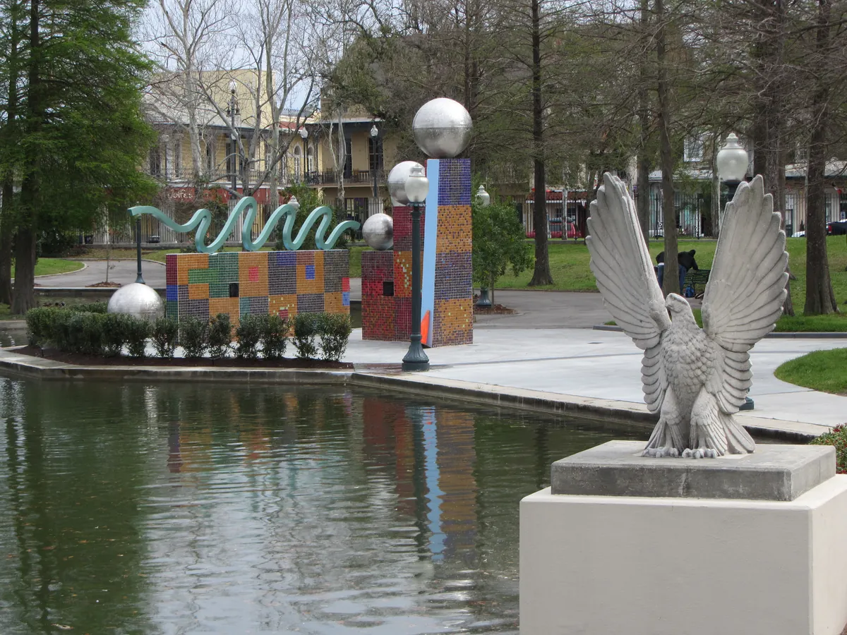 Armstrong Park — Louis Armstrong Memorial — historical photo