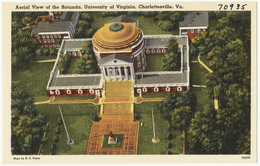 The Rotunda at the University of Virginia — historical photo