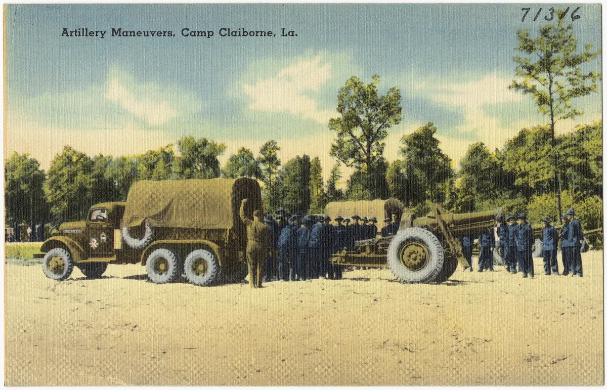 Louisiana Maneuvers Monument — historical photo