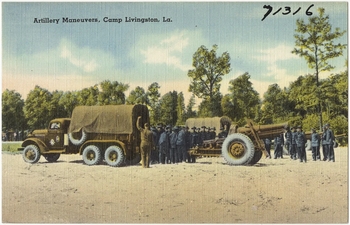 Louisiana Maneuvers Monument — historical photo
