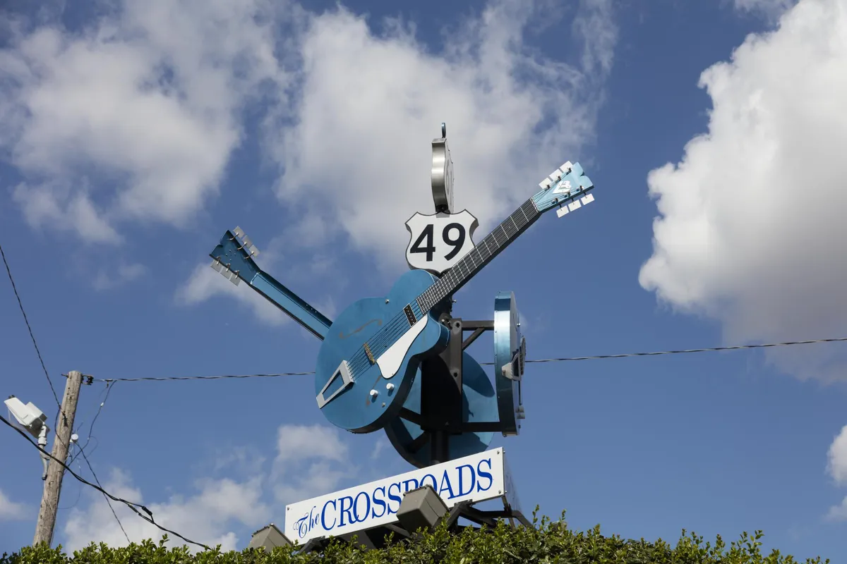 The Crossroads — Highways 61 and 49 — historical photo