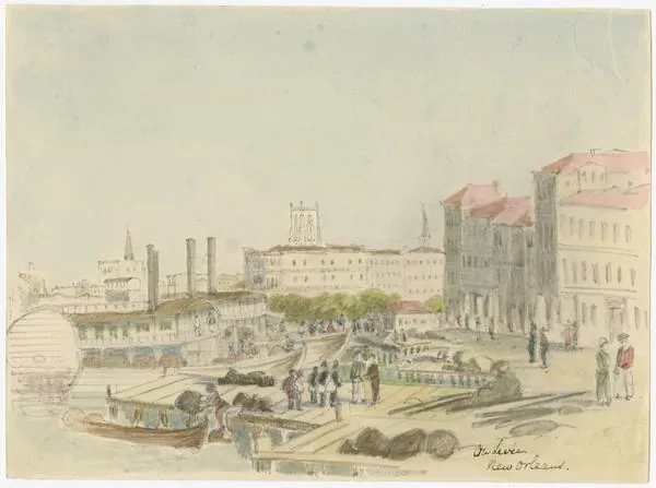 Algiers Ferry — The Oldest Crossing on the Mississippi — historical photo
