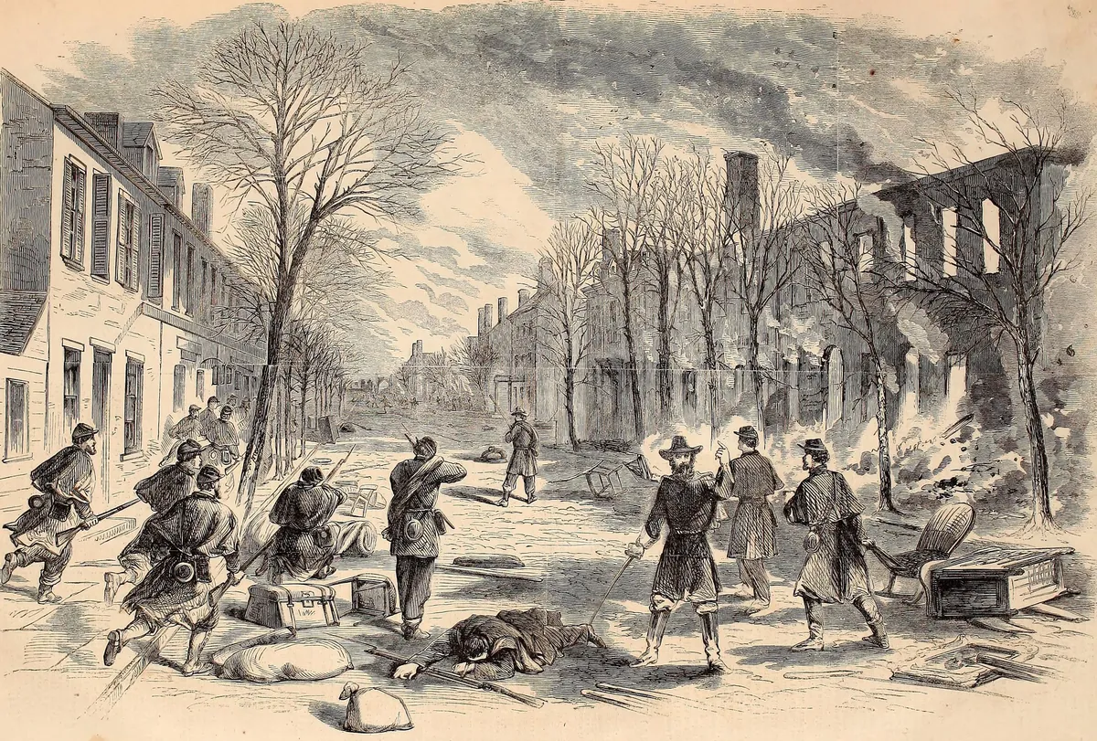 Bank of Virginia Site on Caroline Street (Destroyed 1862)