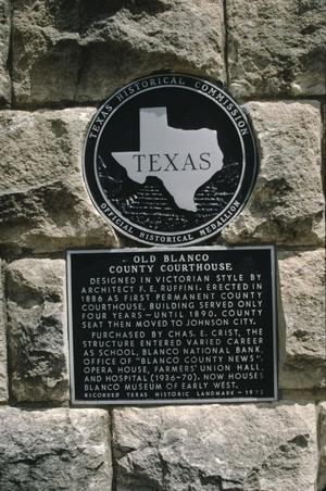 Old Blanco County Courthouse — historical photo