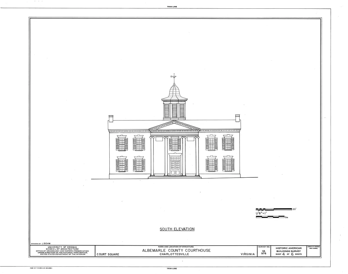 Albemarle County Courthouse — historical photo