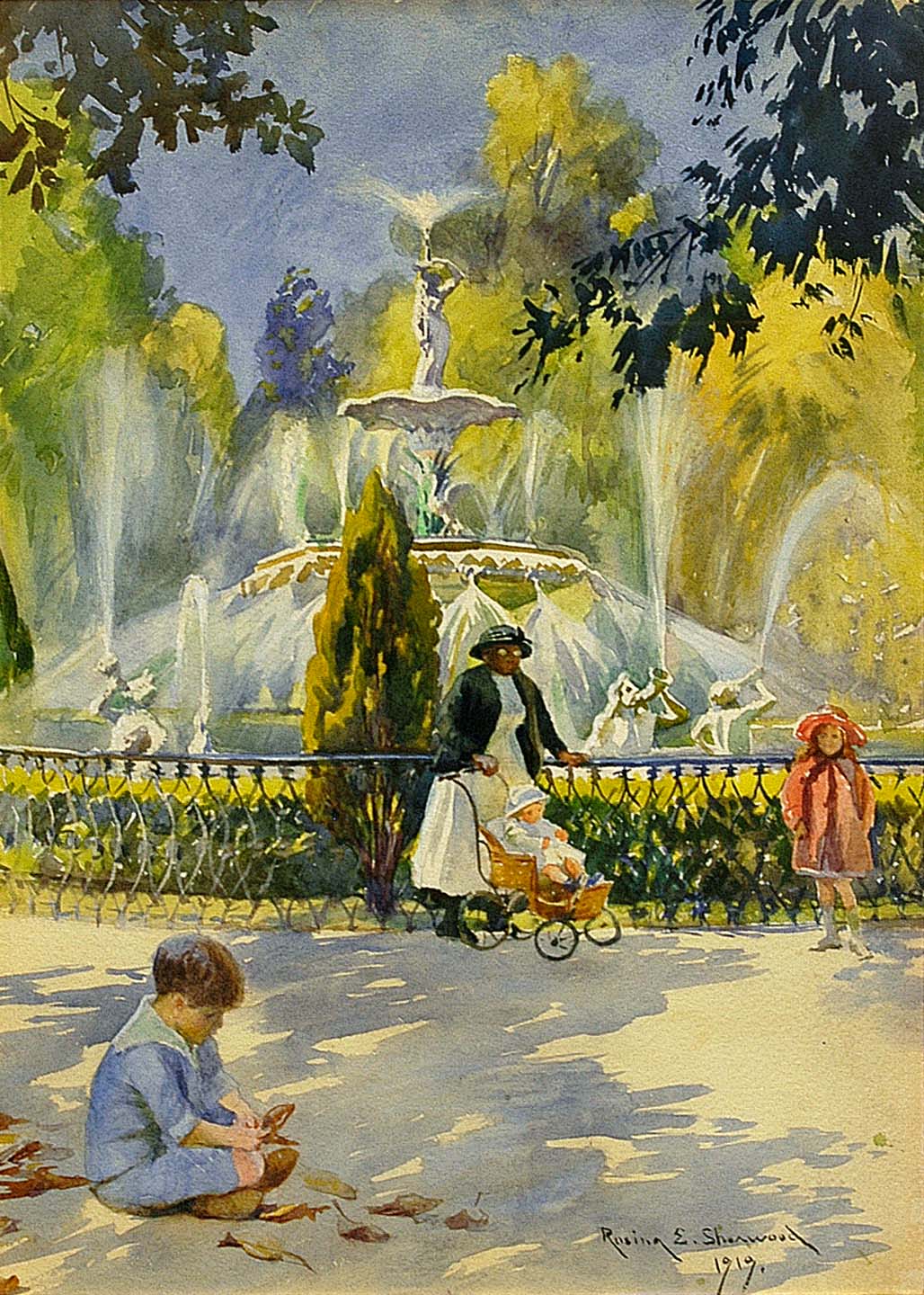 Forsyth Park and Fountain — historical photo