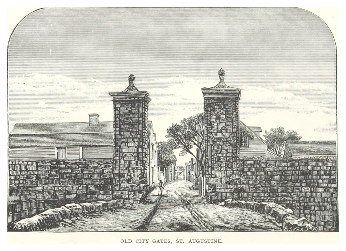 St. Augustine City Gates — historical photo