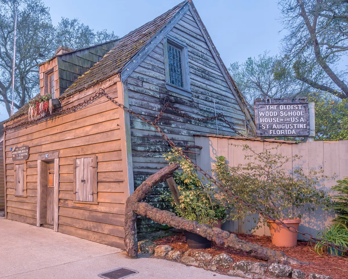 Oldest Wooden Schoolhouse — historical photo