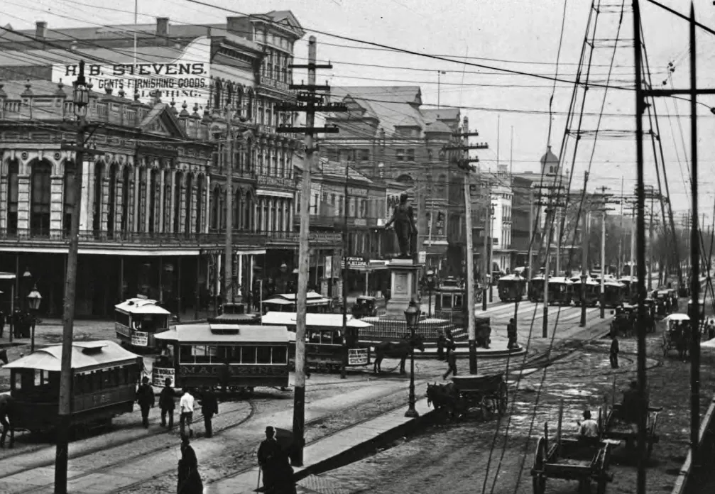 Canal Street — The Neutral Ground — historical photo